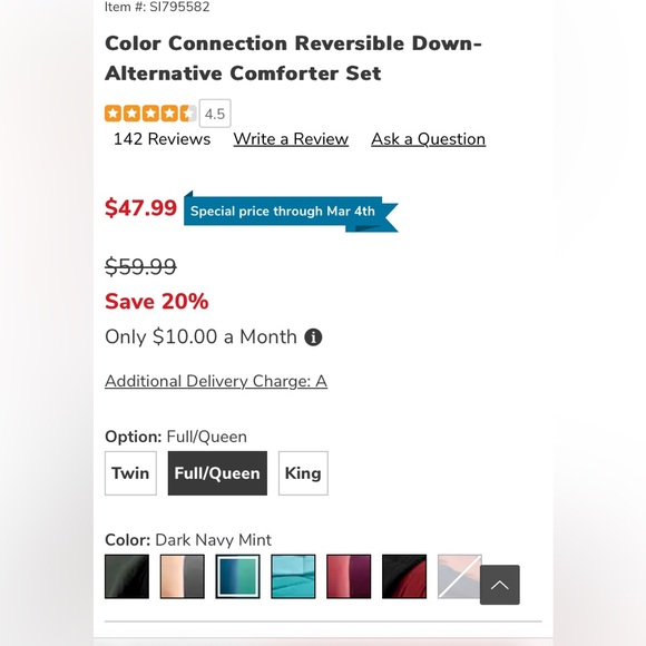 Double sided comforter and two pillow shams - Picture 3 of 6